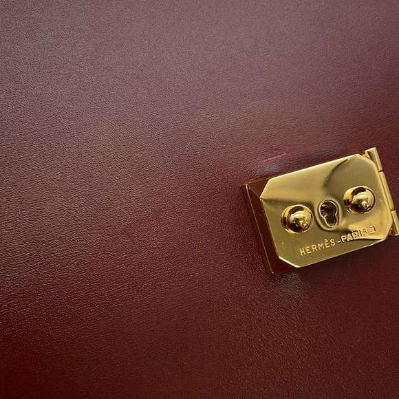 Hermes Business Bag Sac Adepeche Rouge Ash Calf C - Picture 9 of 15